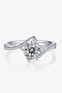 Thumbnail for 1 Carat Moissanite 925 Sterling Silver Twisted Ring