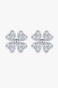 Thumbnail for Adored Moissanite Four Leaf Clover Stud Earrings