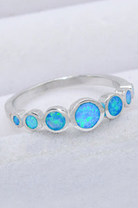 Thumbnail for 925 Sterling Silver Multi-Opal Ring - T - SIZES 6 THRU 9 - 1 COLOR -