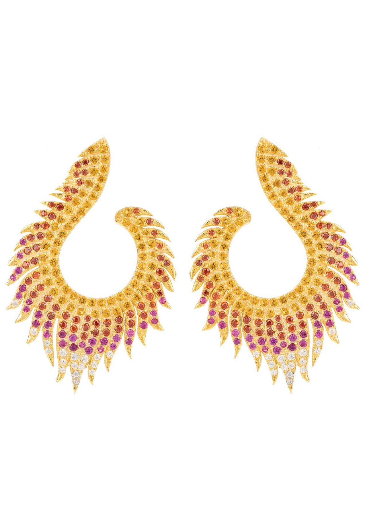 LATELITA - Flame Earrings Golden Fire Gold -