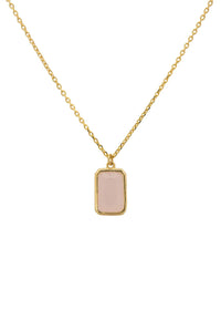 Thumbnail for LATELITA - Portofino Necklace Gold Rose Quartz -