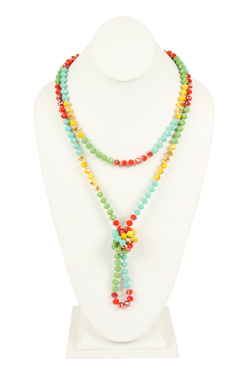 Riah Fashion - Multi Tone Glass Beads Necklace - 14 COLORS -