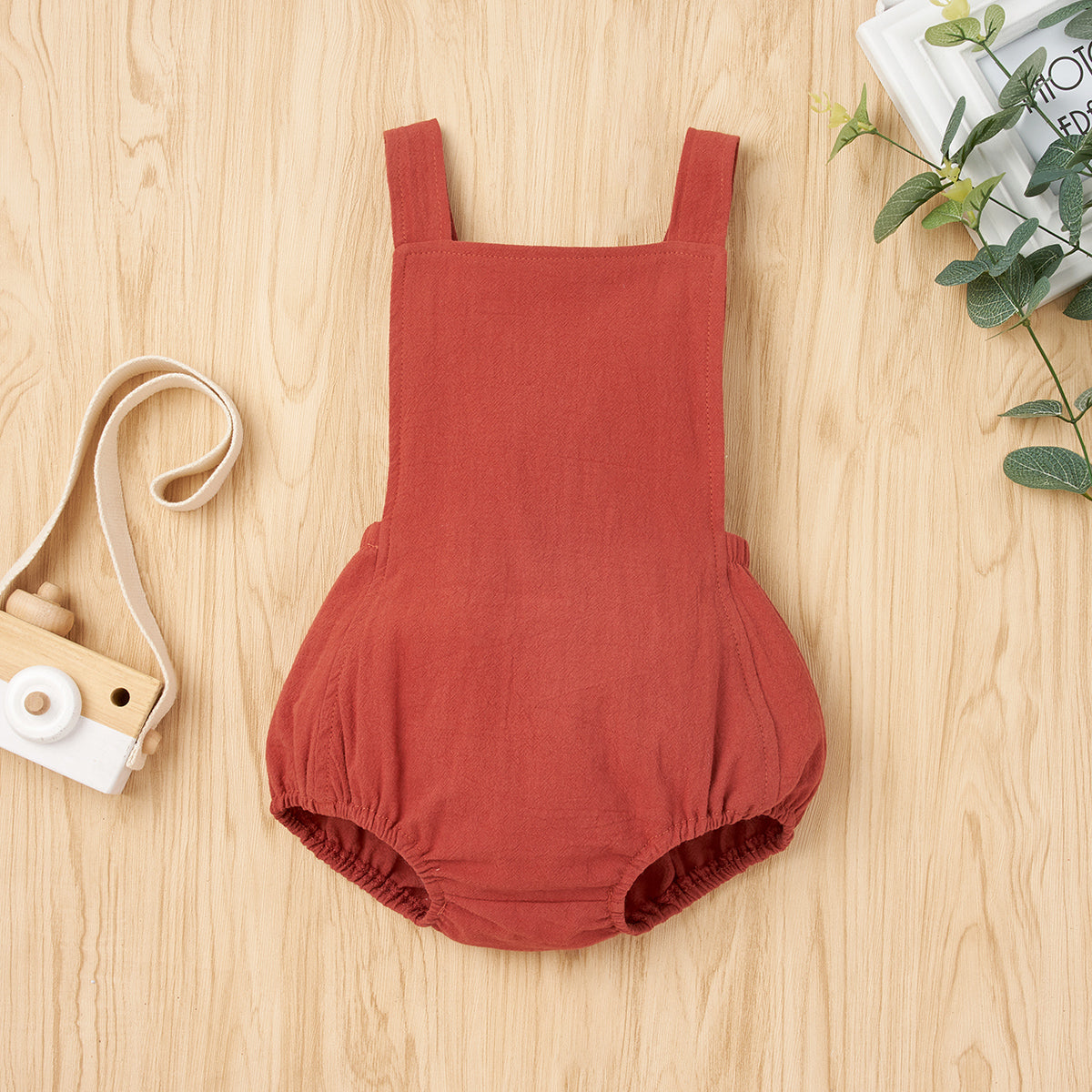 Square Neck Crisscross Romper - T - 4 SIZES - 1 COLOR -