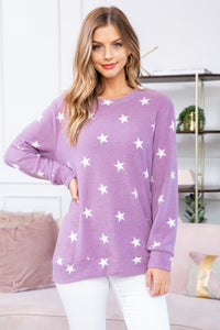 Thumbnail for Riah Fashion - Print Long Sleeve Top - 5 COLORS -