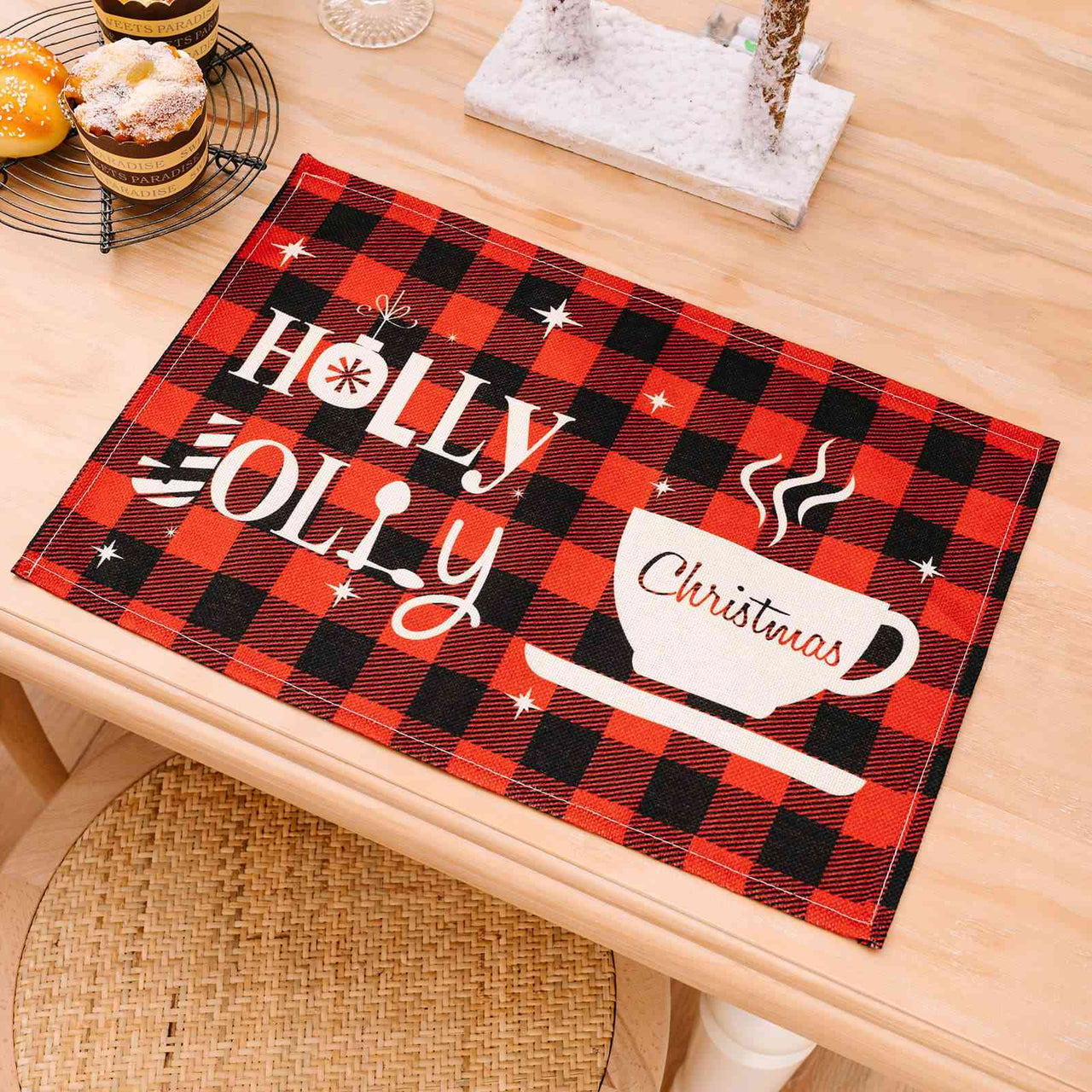 Assorted 2-Piece Plaid Placemats - [5-10 DAY DELIVERY] - [CHOOSE 1 GET 1 RANDOM PICK] - 2 PCS. - T - 6 STYLES -