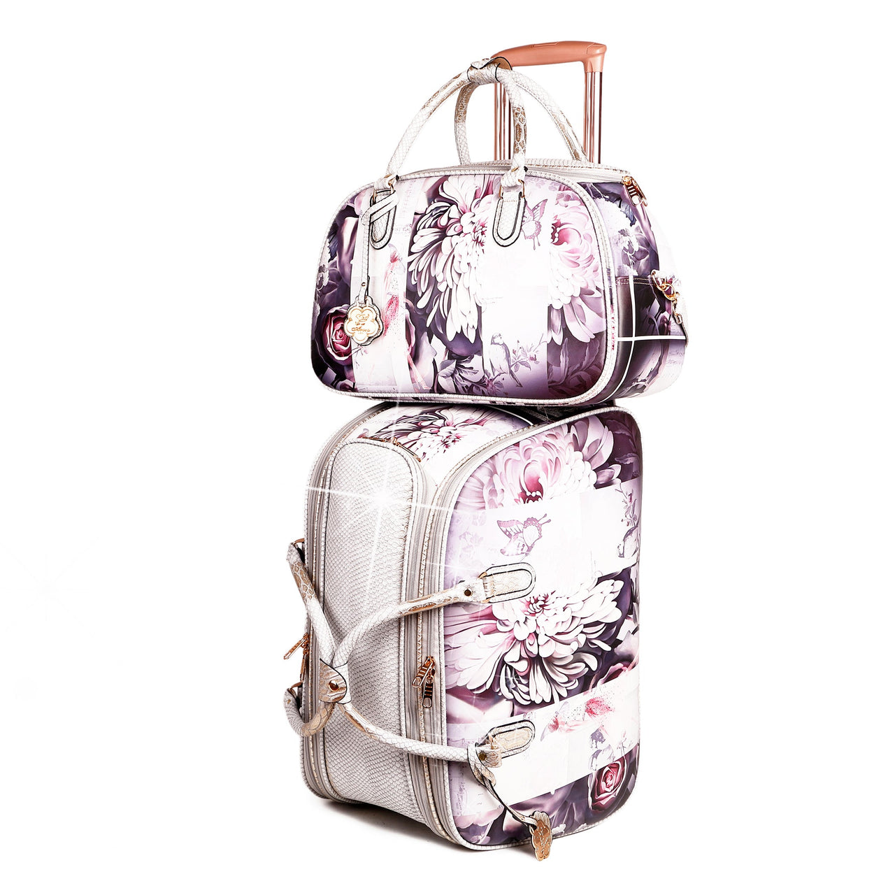 BRANGIO ITALY - Blossomz Duffle Bag & Overnight Bag Set - [13-15 DAY DELIVERY] - 3 COLORS -