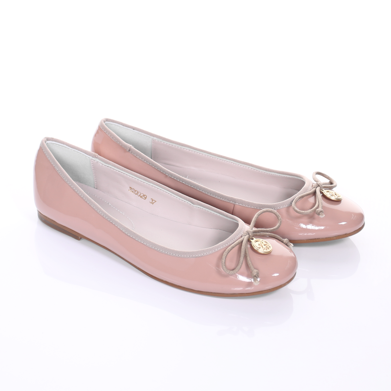 Patent Sheep Leather Ballerina (Nude)