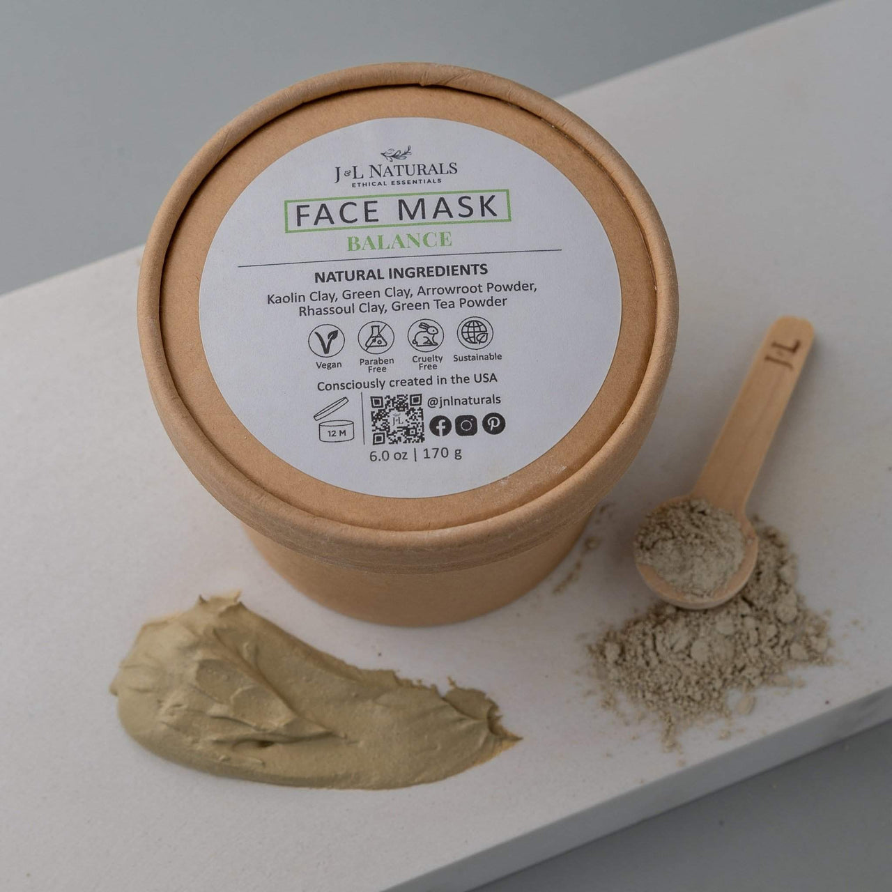 J & L Naturals - Face Mask - 3 SIZES - 5 REGIMENS -