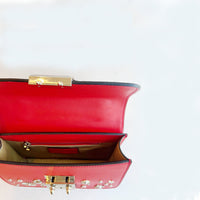 Thumbnail for The Hollywood Studded Leather Crossbody Bag Red -