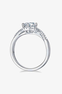 Thumbnail for Adored 1 Carat Moissanite 925 Sterling Silver Crisscross Ring