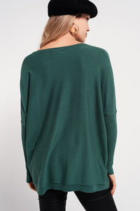 Thumbnail for Q2 - Batwing Jumper in Green - 2 SIZES - 1 COLOR -