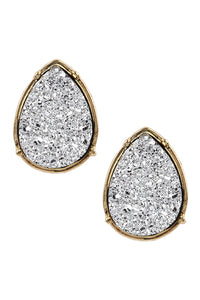 Thumbnail for Druzy Teardrop Post Earrings - 17 COLORS -