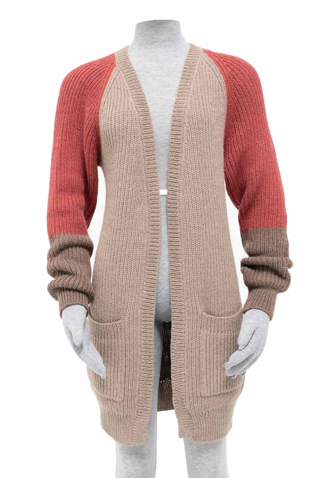 Cabin Measures - Heavy Knit Alpaca Wool Sweater Coat in Nantucket Red -