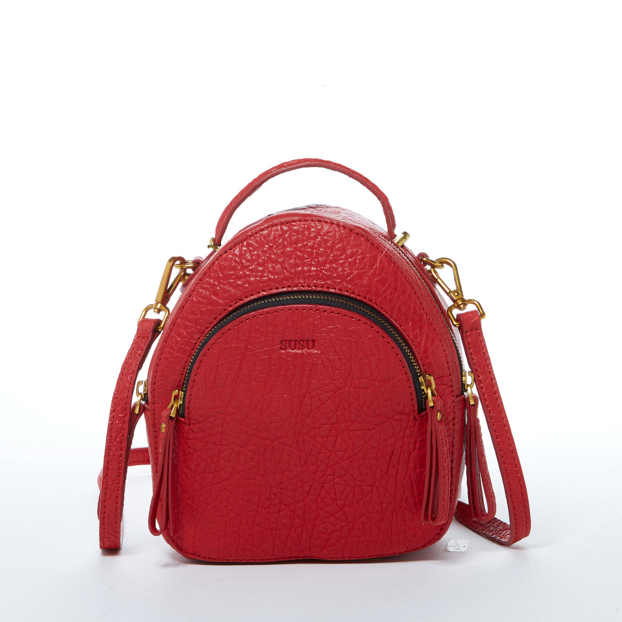 Amanda Red Convertible Backpack Purse -