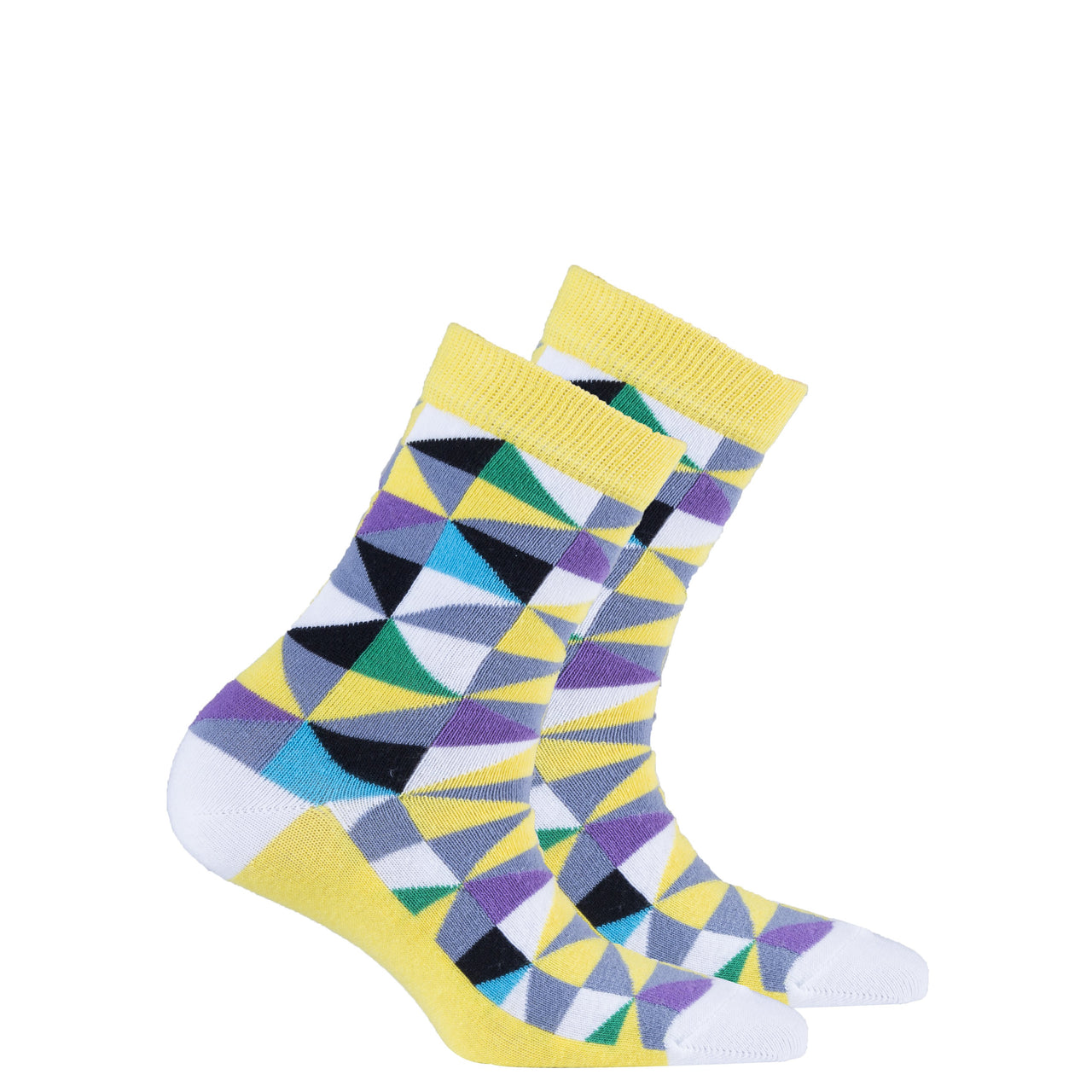 Kids Yellow Triangle Socks - 1 COLOR -