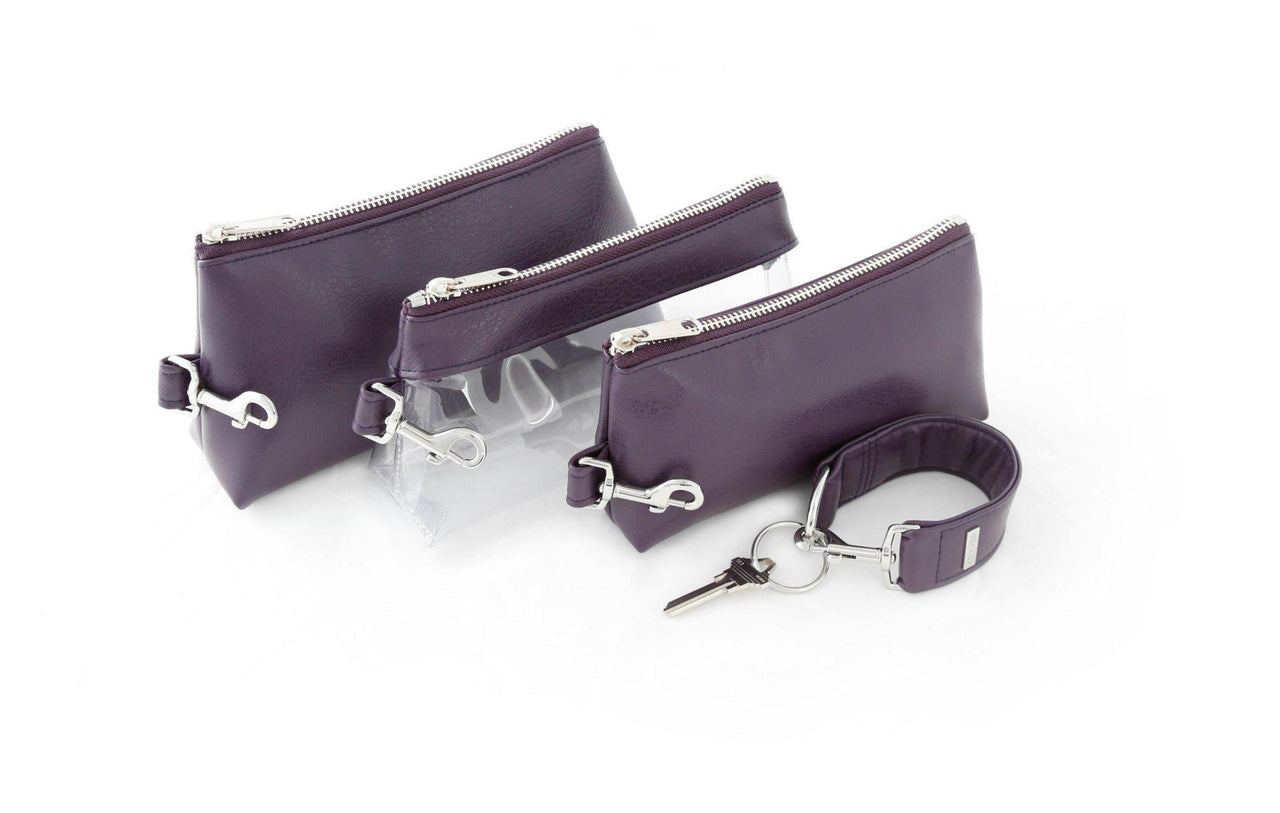 Keyper - Pretty Purple Vegan Leather 4 PC WRISTLET SET - 2 OPTIONS -