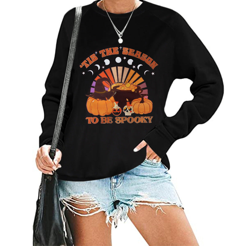 Women's  Halloween pumpkin skull series sweatshirt - K - 5 PATTERNS - CHECK US OUT! -