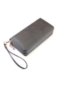 Thumbnail for Double Zip Around Wallet - 13 COLORS -