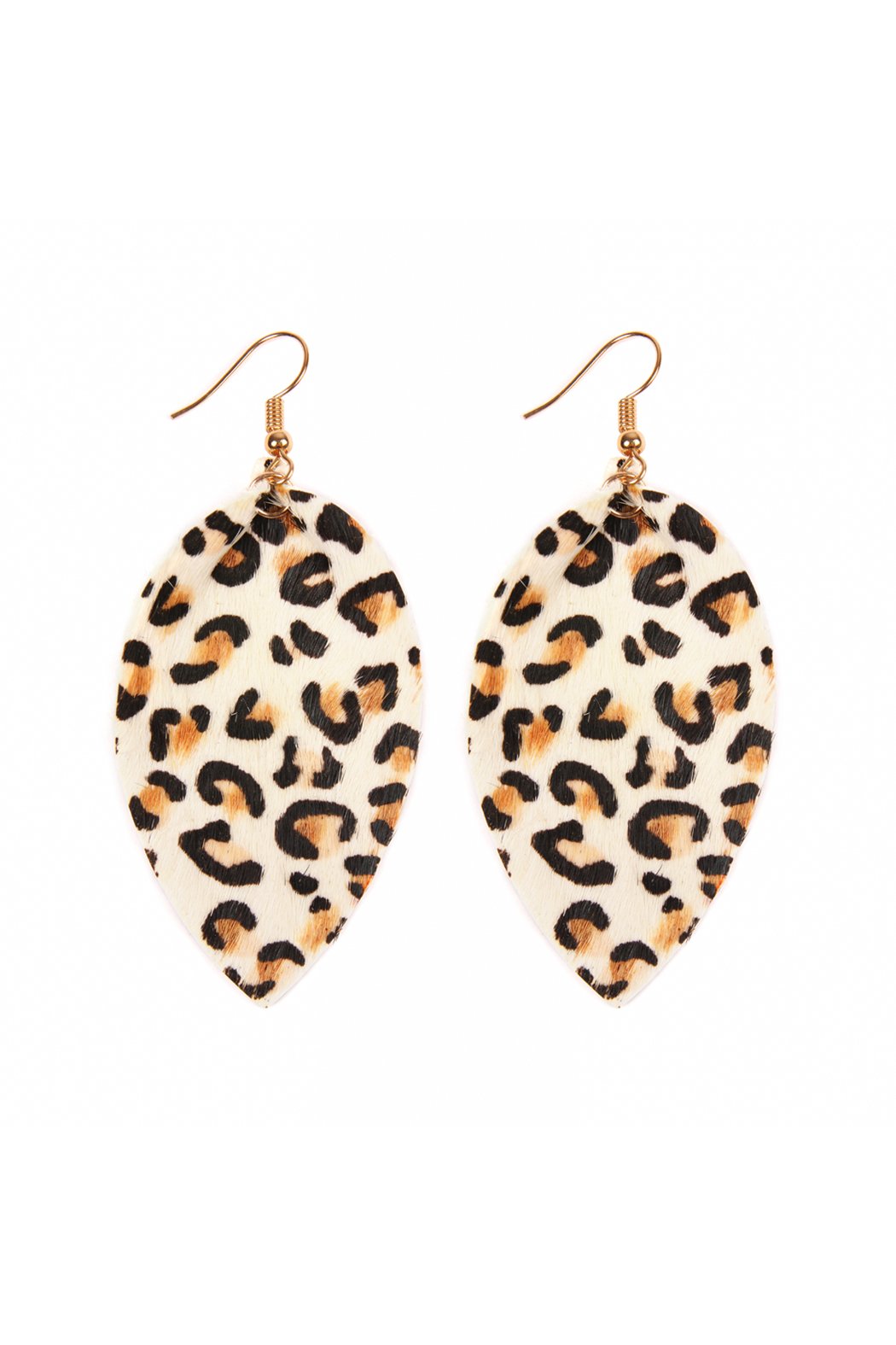 Riah Fashion - Leopard Leather Drop Earrings - 4 COLORS