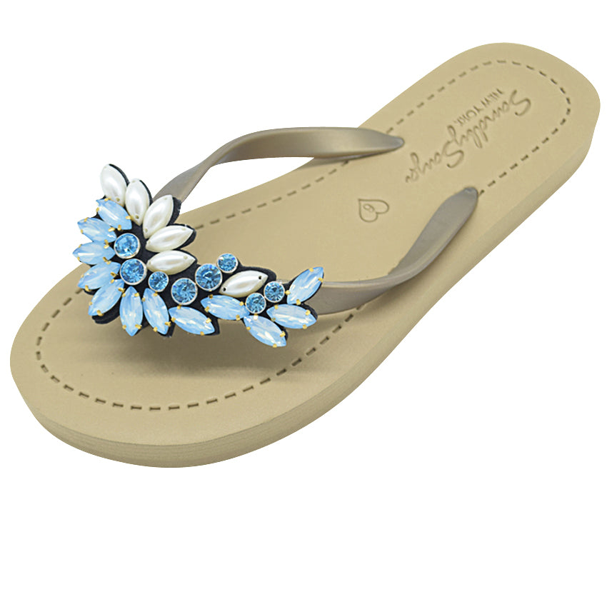 SAND BY SAYA N.Y. - Manhattan Pearl - Flat Flip Flops Sandal - 5 COLORS -