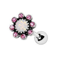 Thumbnail for Pink Flower Cartilage Tragus Earring -