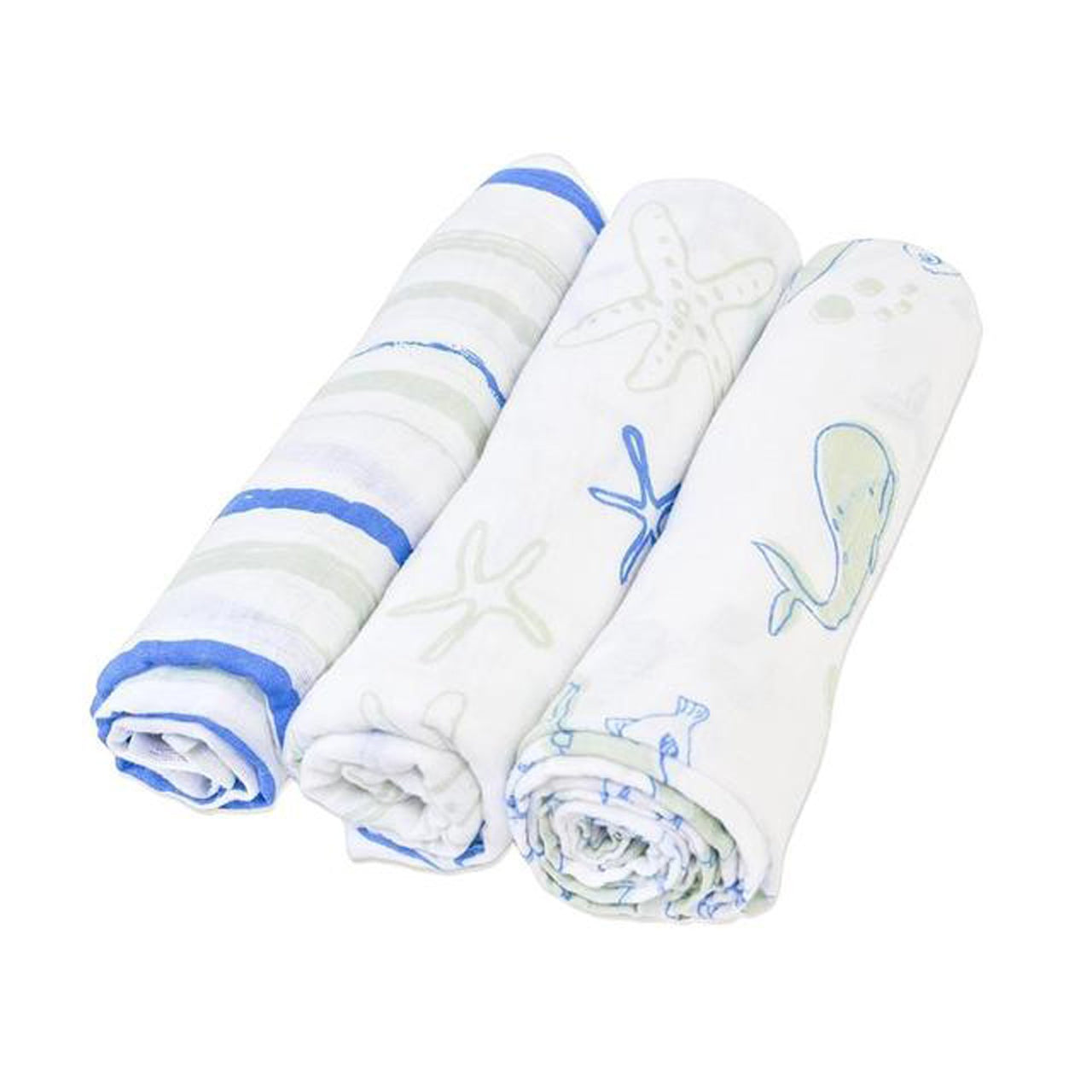 Newcastle - Starfish Cotton Muslin Swaddle -