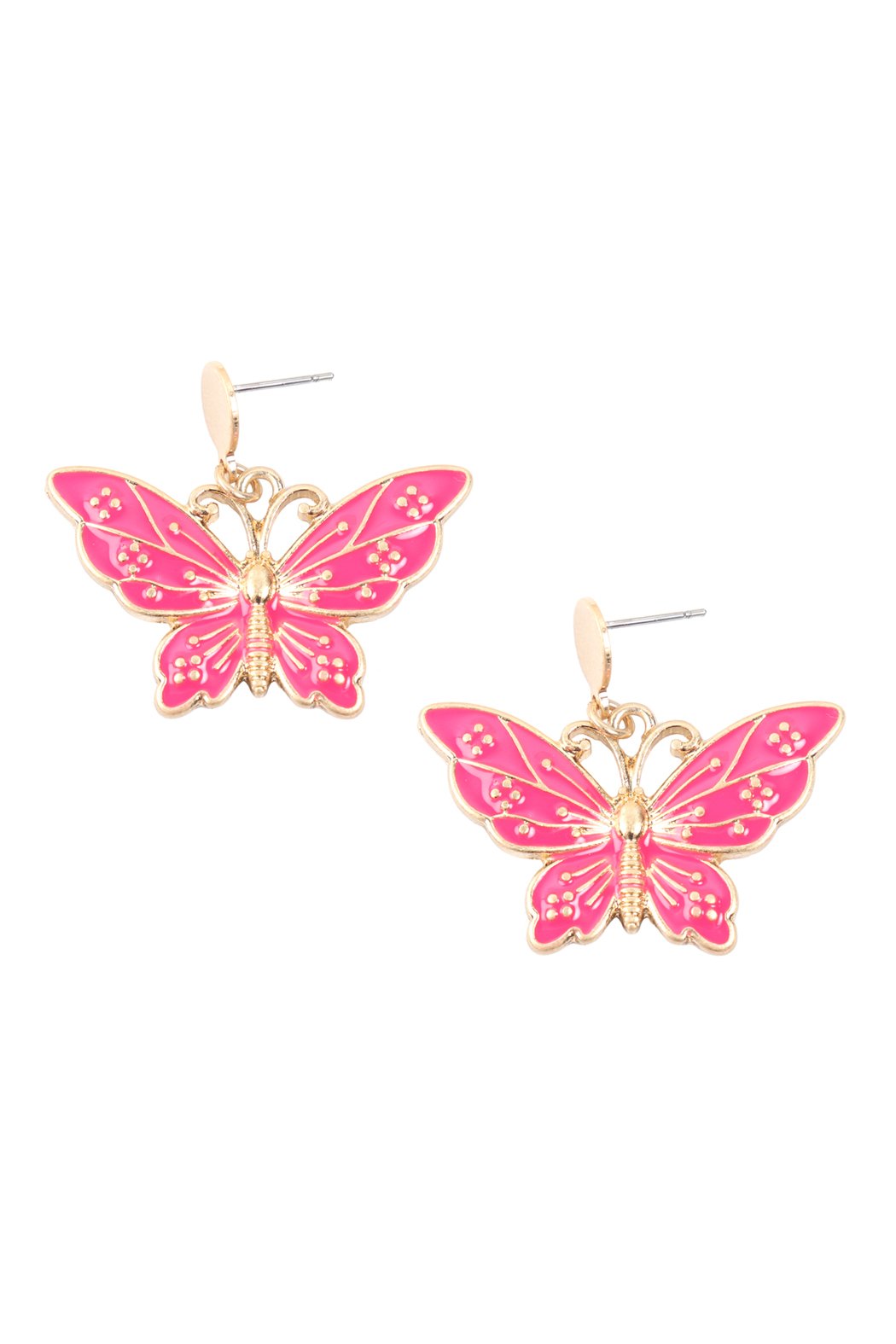 Butterfly Post Dangling Earrings - 5 COLORS -