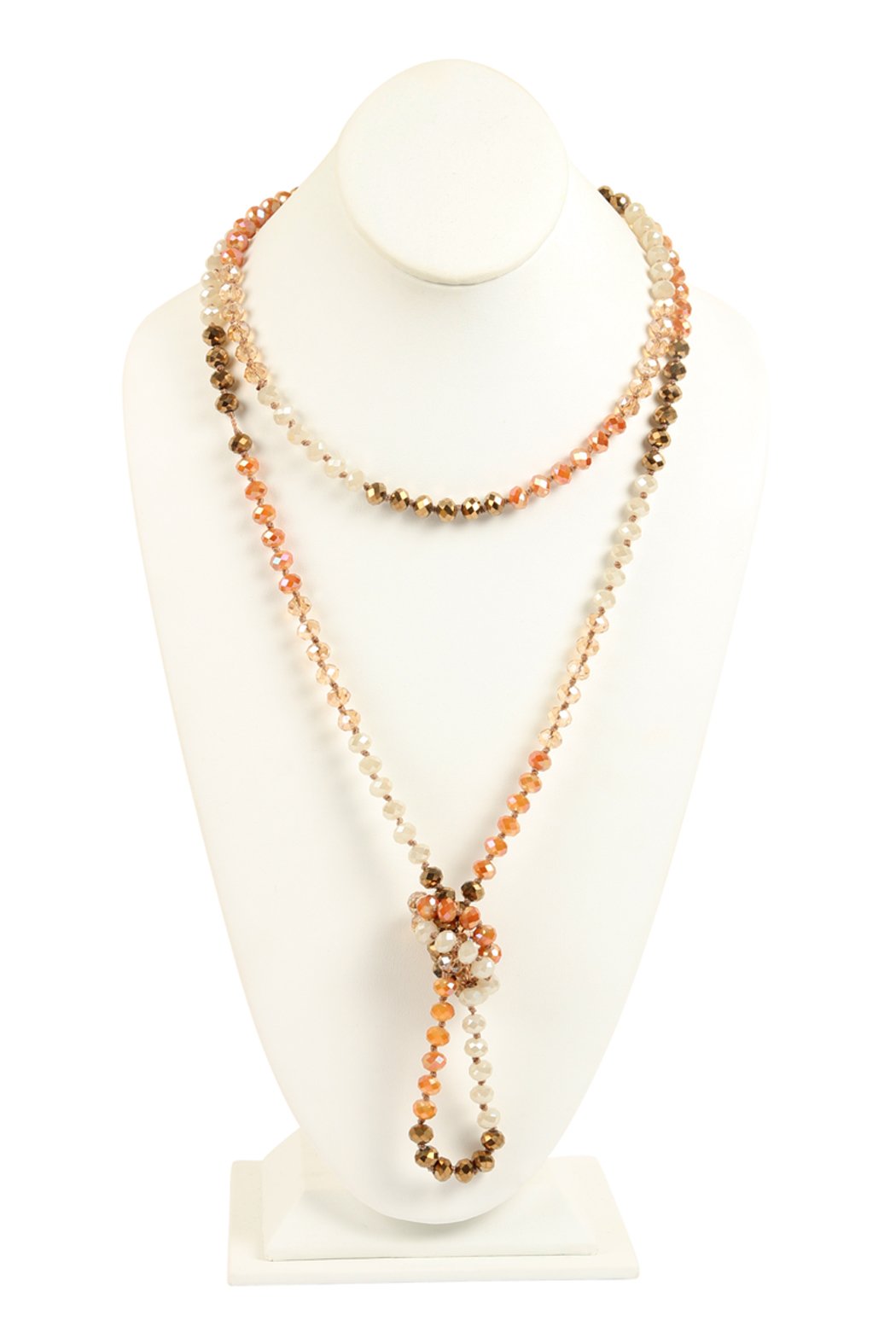 Riah Fashion - Multi Tone Glass Beads Necklace - 14 COLORS -