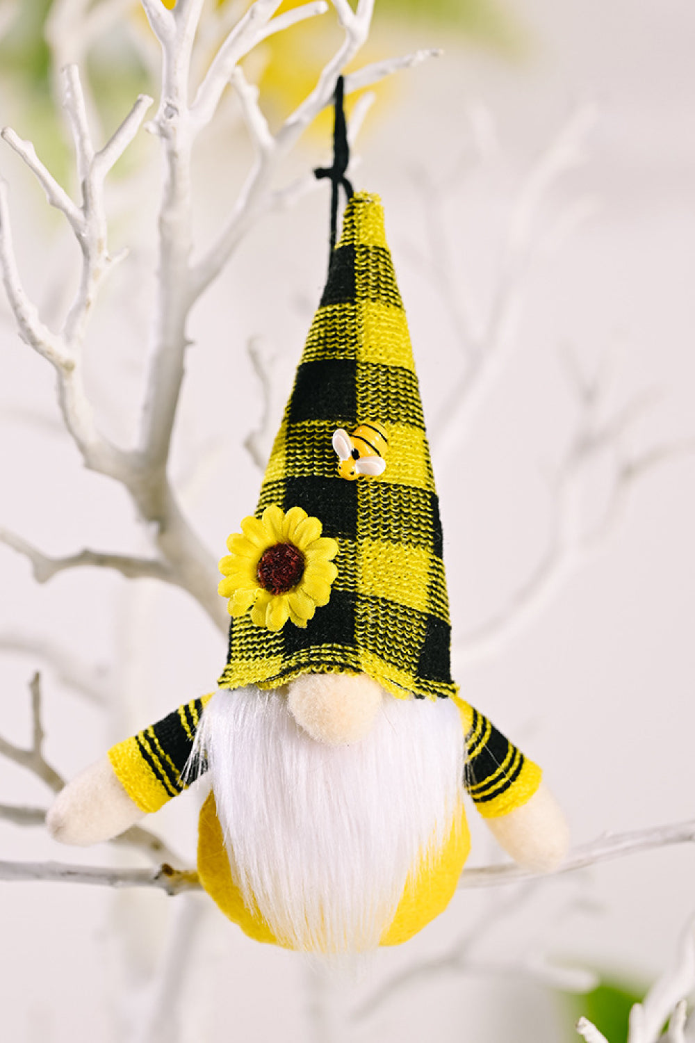 Set of 4 Sunflower Hanging Gnome Ornaments - 10" - 4 PCS - 4 TYPES / SET - [5-10 DAY DELIVERY] - T -