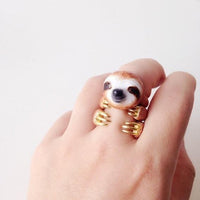 Thumbnail for Mary Lou Store - ADJUSTABLE Orange Sloth Ring - 3 PCS. -