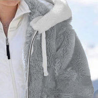 Thumbnail for Zip-Up Hooded Teddy Coat - T - 9 COLORS -