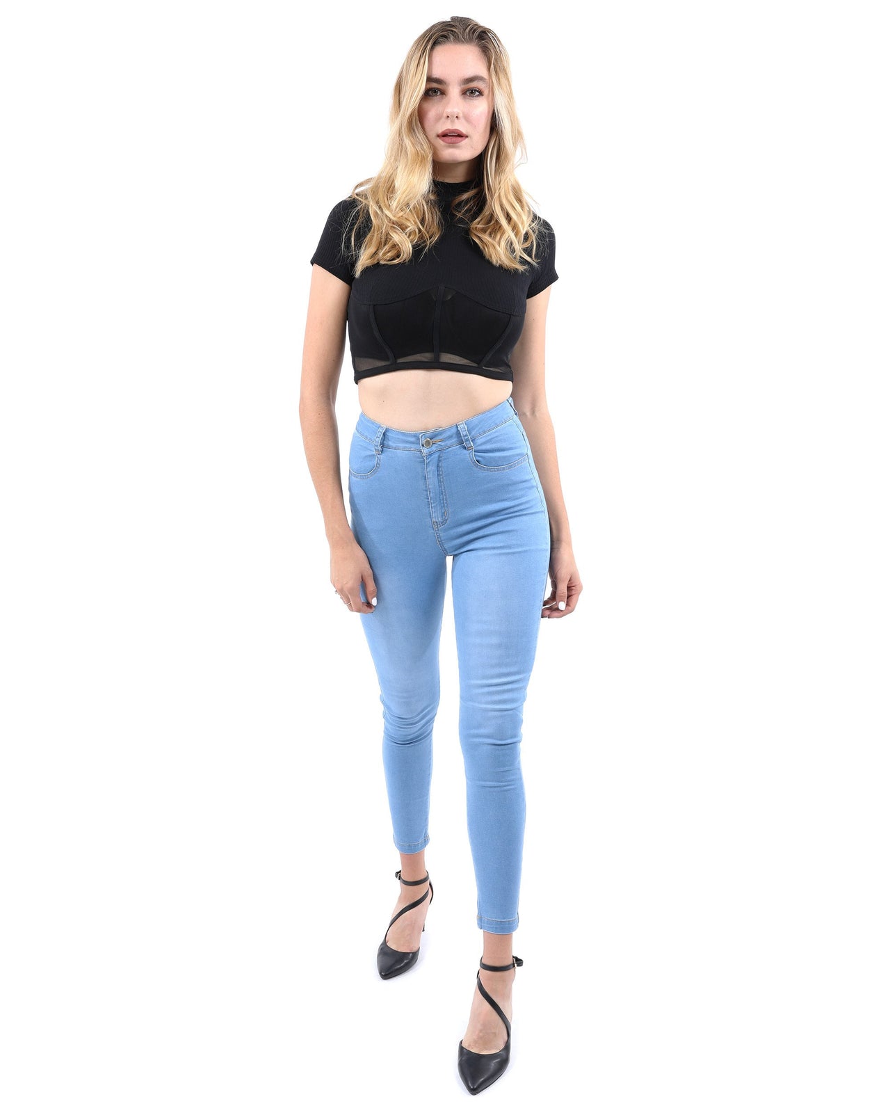 Savoy - Gregory Short Sleeve Ribbed Crop Top - 1 COLOR -