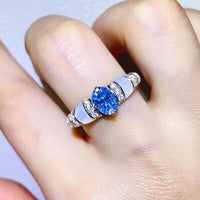 Thumbnail for 1 Carat Moissanite 925 Sterling Silver Ring