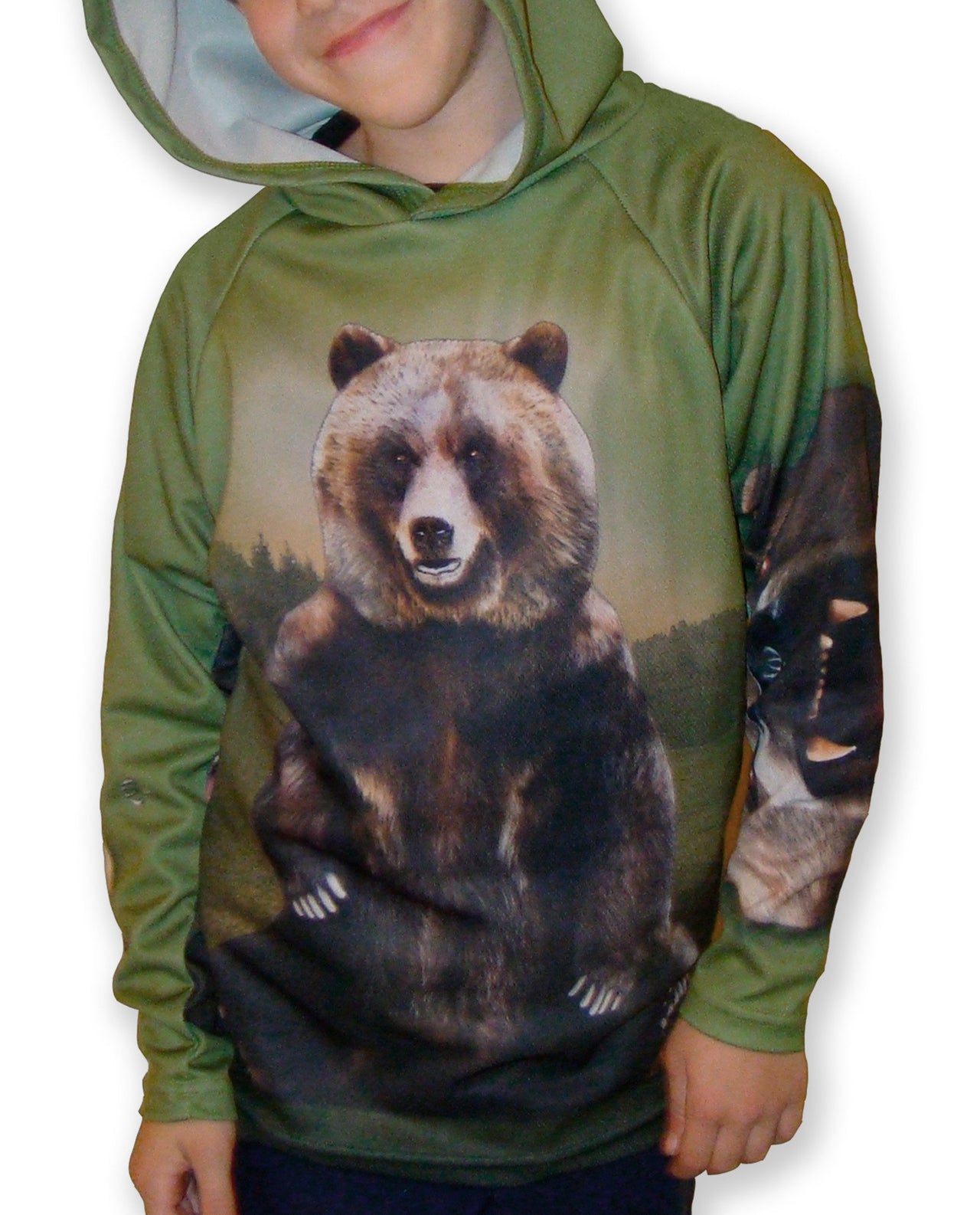 Mouthman - GRIZZLY BEAR Hoodie Chomp Shirt - ADULT SIZES AVAILABLE! - 13 SIZES -