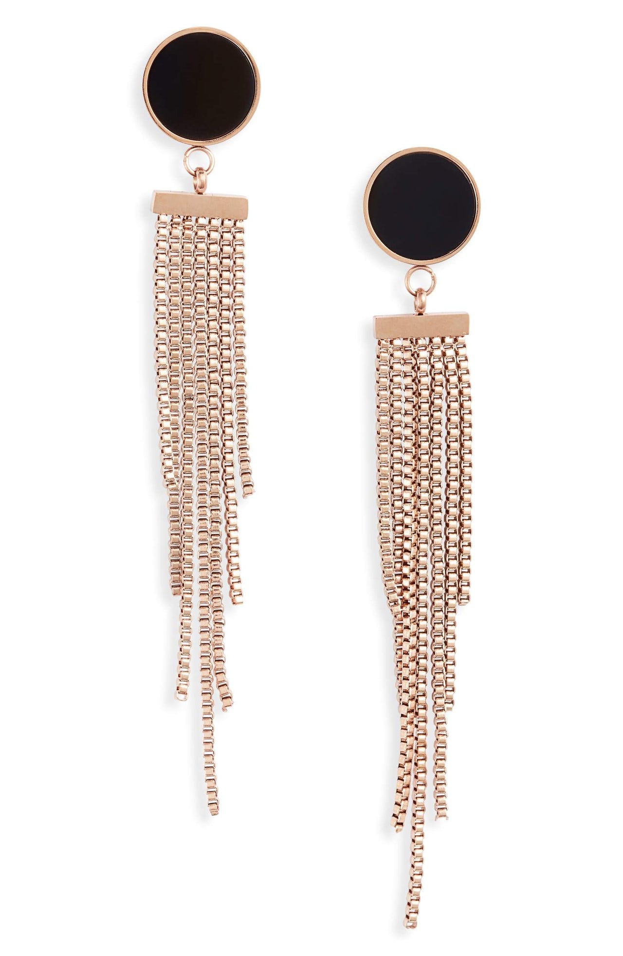 Knotty - Deco Chain Tiered Drop Earrings - 2 FINISHES -