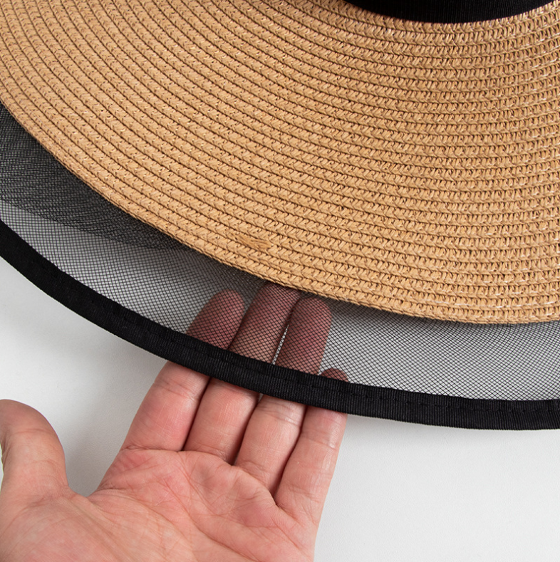 Women Broad Brim Beach Hat Summer Resort Sun Hat Foldable Straw Hat - [5-9 DAY DELIVERY] - 4 COLORS -