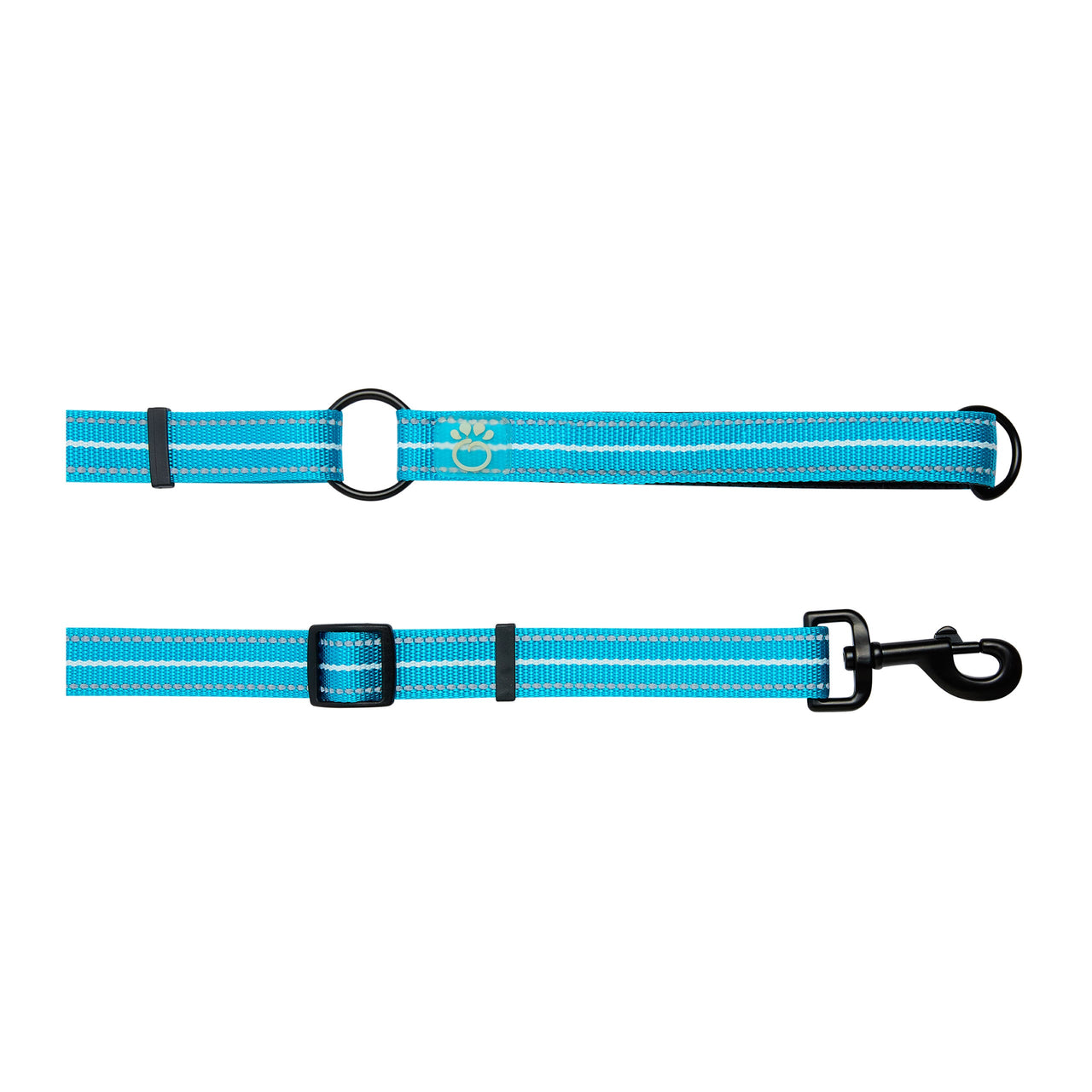 Reflective Leash - EEZY-6 - Neon Blue - 2 SIZES -