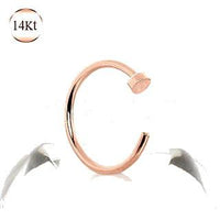 Thumbnail for 14Kt Rose Gold Nose Hoop Ring -