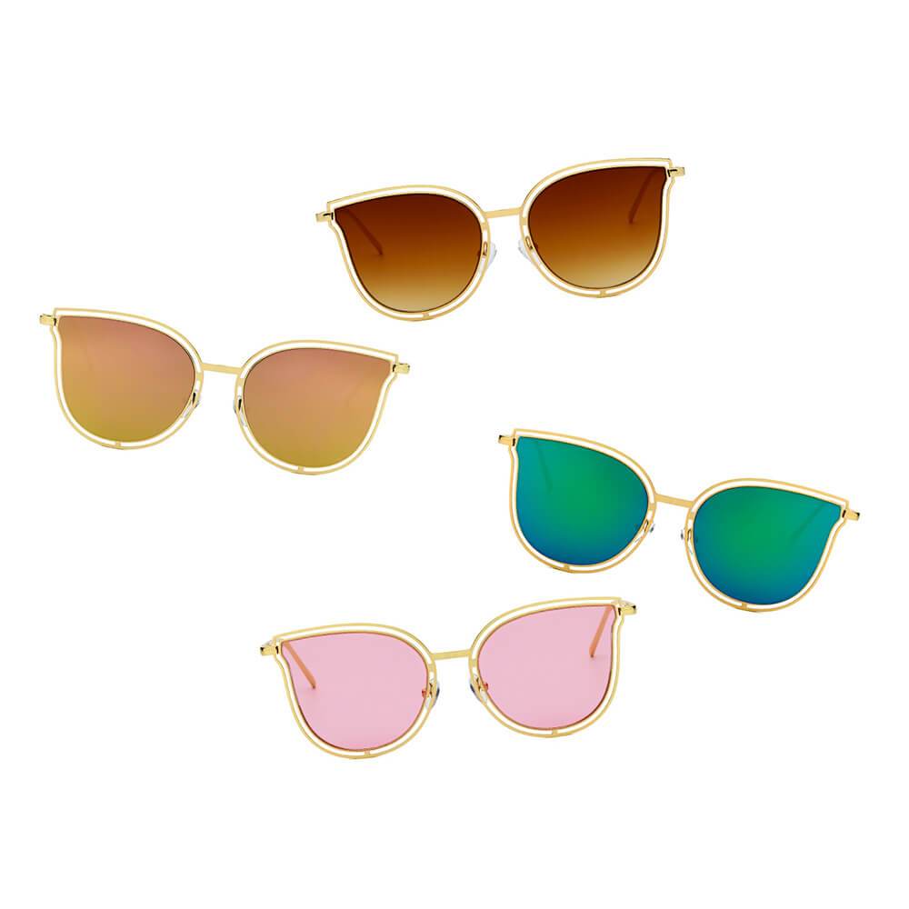 Dundee | S2048 - Women Round Cat Eye Fashion Sunglasses - 4 COLORS -