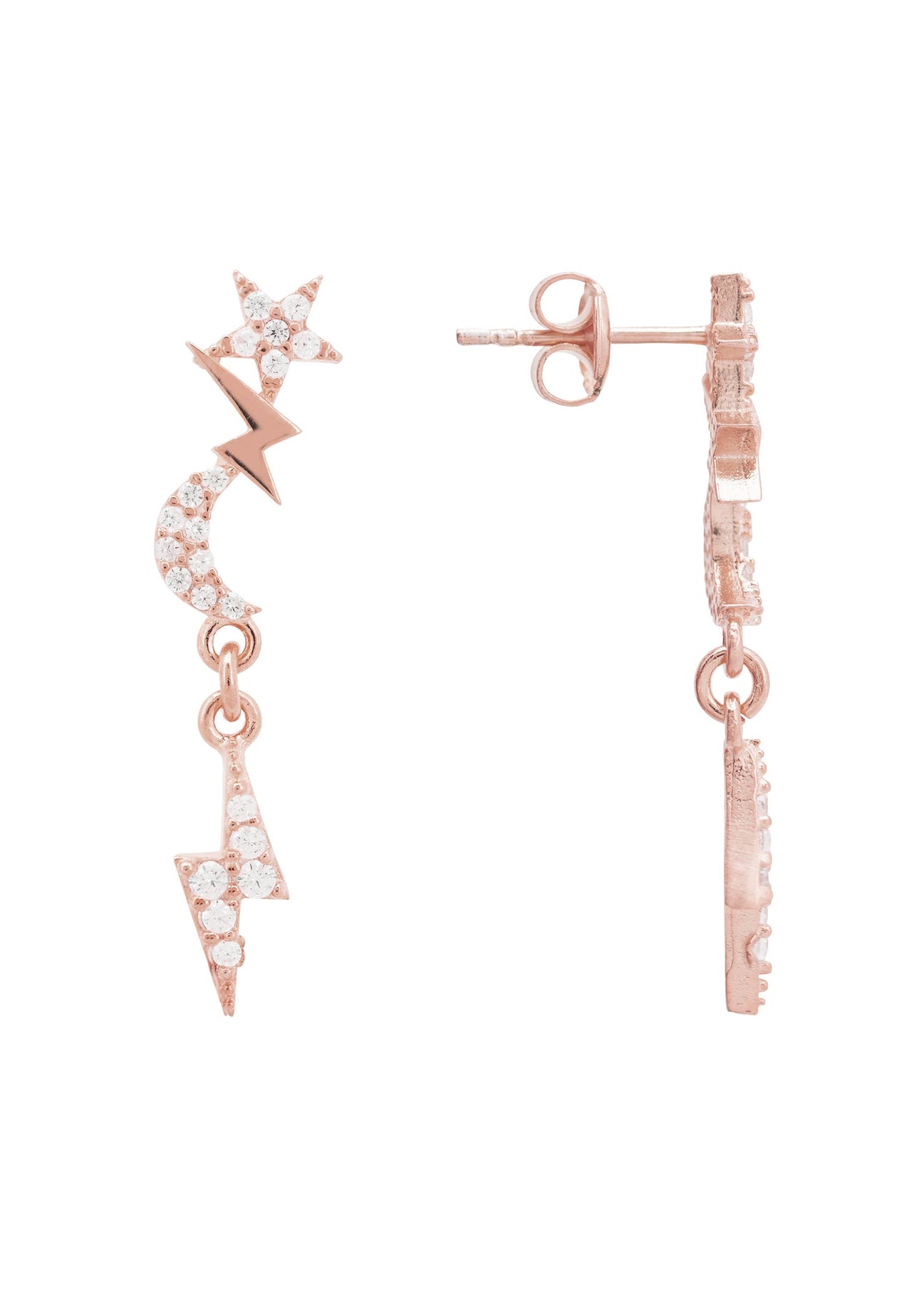 LATELITA - Galaxy Earrings Rosegold -