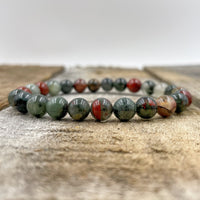 Thumbnail for Union - Bloodstone Gemstone Beaded Bracelet -