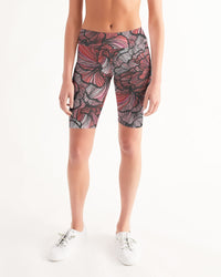 Thumbnail for Chaluisant - Petal Swirls Women's Mid-Rise Bike Shorts -