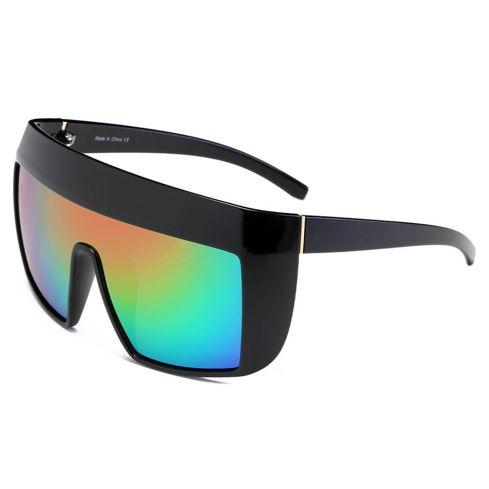 Folsom | S2043 - Women Oversize Shield Sunglasses - 4 LENS COLORS -