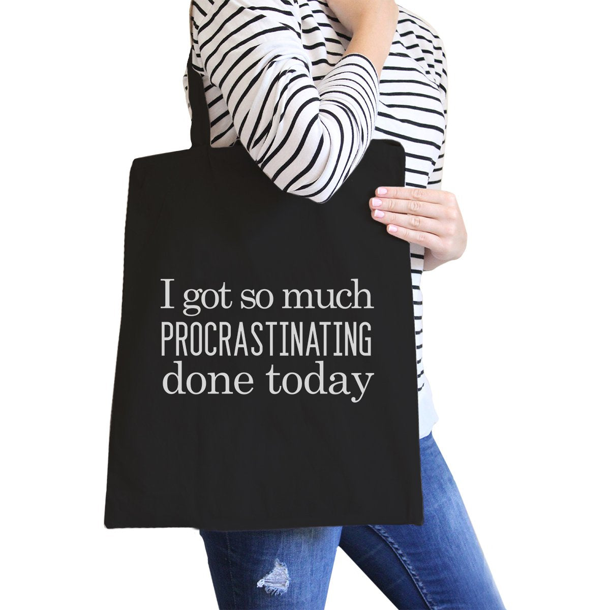 I got so much Procrastinating Done Today Black Canvas Bag - 1 COLOR -