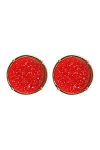 Thumbnail for Druzy Round Post Earrings - 18 COLORS -