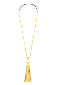 Thumbnail for Riah Fashion - Leather Tassel Necklace - 8 COLORS -