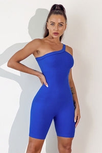 Thumbnail for Asymmetrical Neck Wide Strap Active Romper - T - 8 COLORS -