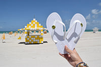 Thumbnail for SAND BY SAYA N.Y. - Gold Shell - Studs Flat Flip Flops Sandal - 4 COLORS -