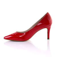 Thumbnail for Patent Leather 8cm Pin Heel Pointed Toe Pumps-Red