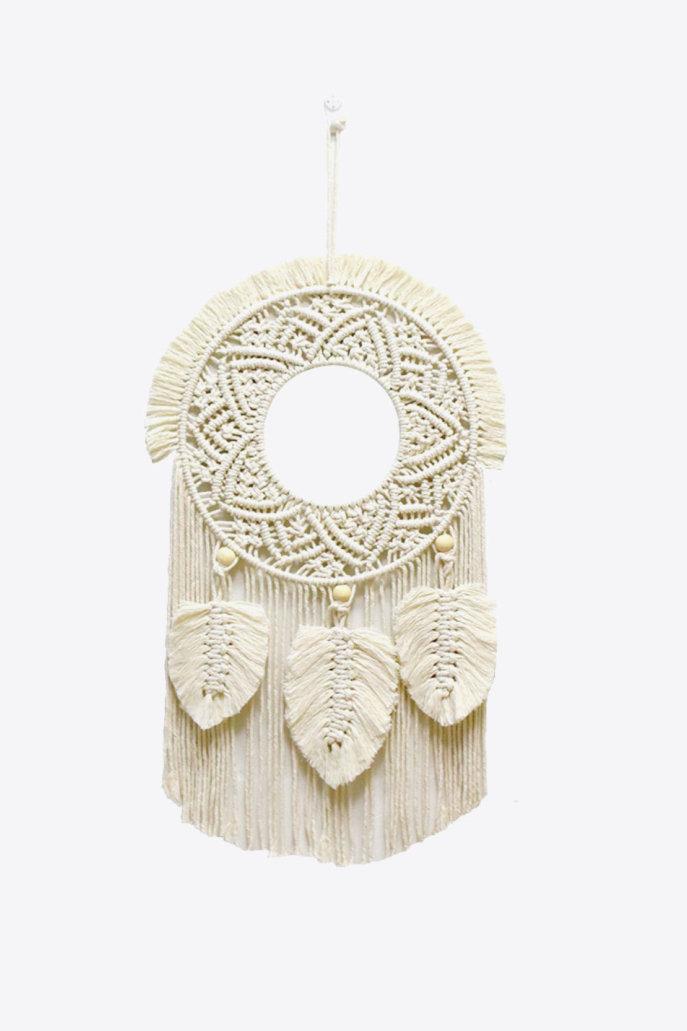 Hand-Woven Fringe Macrame Wall Hanging - 23.6" X 11.8" - T - 2 COLORS -